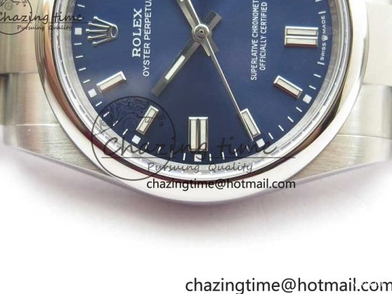 Blue 36mm Perpetual Dial Edition BP Best Bracelet 126000 Dark Oyster on SS 0412